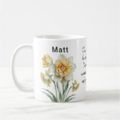 Geburtsname der Blume im Dezember Kaffeetasse (Links)