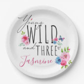 Geburtsname des hübschen Mädchens Pappteller (Vorderseite)