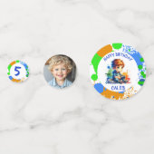 Geburtsname und Alter Personalisiertes Foto Konfetti (Rückseiten)