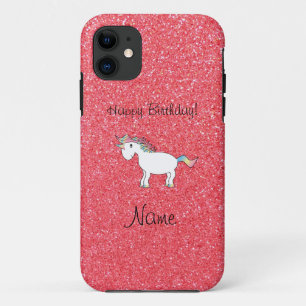 Geburtsname Unicorn hellrosa Glitzer Case-Mate iPhone Hülle