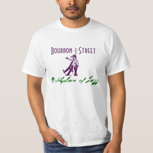 Geburtsort Bourbon-Straße NOLA New Orleans von T-Shirt (Vorderseite)