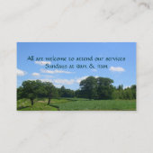 Geburtsort der Visitenkarte (Rückseite)