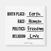 GEBURTSORT ERDMAGNET MAGNET (Vorne)