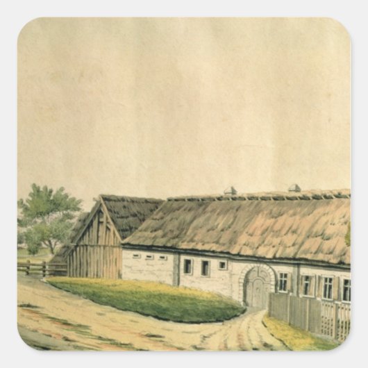 Geburtsort von Franz Joseph Haydn Quadratischer Aufkleber (Vorderseite)