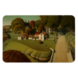 "Geburtsort von Herbert Hoover" Grant Wood Magnet
