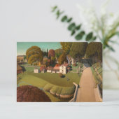 Geburtsort von Herbert Hoover von Grant Wood Dankeskarte (Stehend Vorderseite)