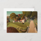 Geburtsort von Herbert Hoover von Grant Wood Dankeskarte (Vorne/Hinten)