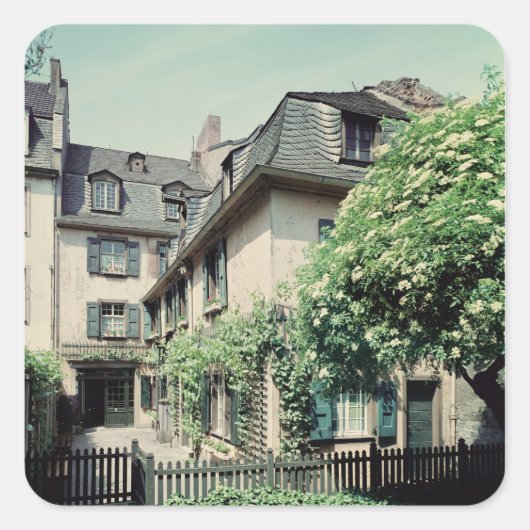 Geburtsort von Ludwig van Beethoven Quadratischer Aufkleber (Vorderseite)