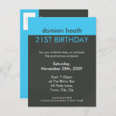 GEBURTSPARTEEINLADUNG: dynamische, zentrierte P7 Einladungspostkarte (Vorne/Hinten)