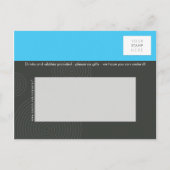 GEBURTSPARTEEINLADUNG: dynamische, zentrierte P7 Einladungspostkarte (Rückseite)