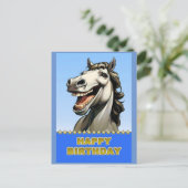 Geburtspferd Postkarte (Stehend Vorderseite)