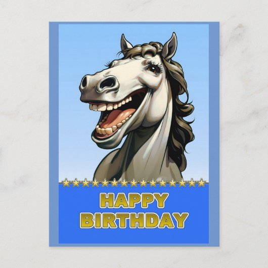 Geburtspferd Postkarte (Vorderseite)