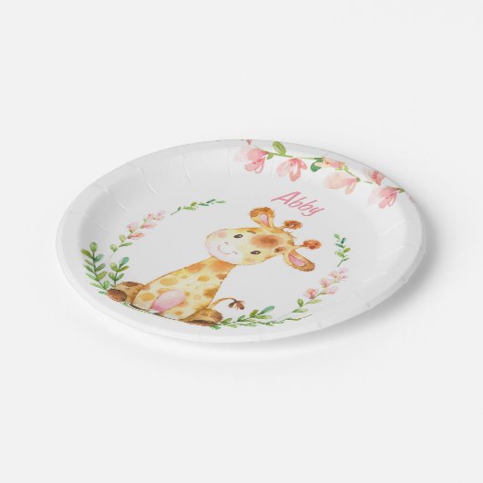 Geburtsplatte Pappteller (Schrägansicht)