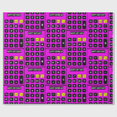 Geburtsrechner auf Rosa Geschenkpapier (Flach)