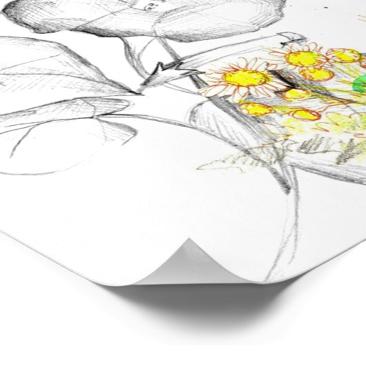 Geburtssprache der Blume im September Blume Poster (Ecke)