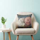 Geburtsstaate angepasstes Foto Gold Hearts Confett Kissen (Stuhl )