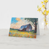 Geburtsstall auf dem Feld der Wildblume Karte (Gelbe Blume)