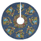 Geburtsstallenrock Polyester Weihnachtsbaumdecke (Vorderseite)