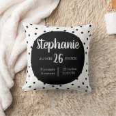 Geburtsstat - Ankündigung eines modernen Kinderzim Kissen (Decke)