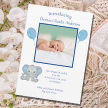Geburtsstatistik Blau Elefant Baby Junge Geburt