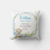 Geburtsstatistik Kinderzimmer Kissen niedlich Tedd (Vorderseite)