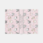 Geburtsstats Baby Girl Geschenk Niedliche Katzen G Fleecedecke (Vorderseite (Horizontal))
