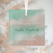 Geburtsstats Babyname Skript für Neugeborene Keepa Ornament Aus Glas