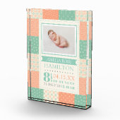 Geburtsstats Foto Baby Glass Foto Block (Rechts)