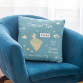 Geburtsstats-Kissen mit Bären Kissen