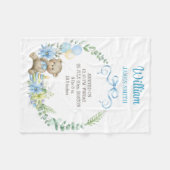 Geburtsstatuen Babydecke niedlicher Teddybär Fleecedecke (Vorderseite (Horizontal))