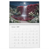 Geburtsstein-Garten-Wasserfälle Kalender (Jan 2027)