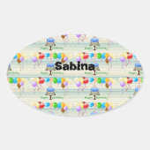 Geburtsstempel und Aufkleber (Vorderseite)