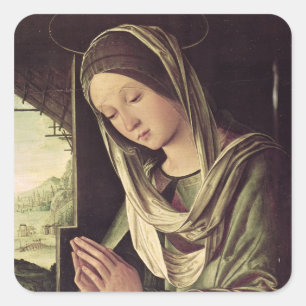 Geburtsstunde, c.1490 quadratischer aufkleber