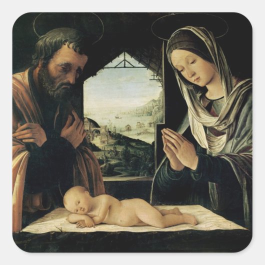 Geburtsstunde, c.1490 quadratischer aufkleber (Vorderseite)