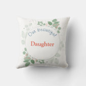 Geburtsstunde des Kindes mit Giraffe und Blätter Kissen (Rückseite)