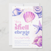Geburtsstunde Einladungen | Muscheln (Vorderseite)