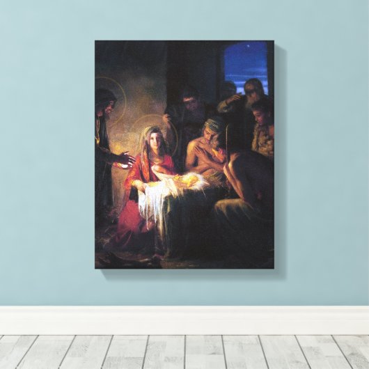 Geburtsstunde Leinwanddruck (Insitu (Holzboden))