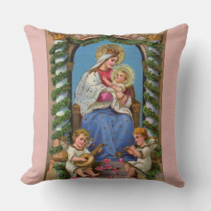 Geburtsstunde mit Madonna und Kind Kissen