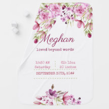 Geburtsstunde Rosa Lila Blumenjungen