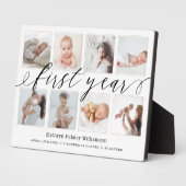 Geburtsstunde und Fotocollage für Baby im ersten J Fotoplatte (Seite)