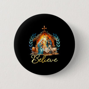 Geburtsszene Glaube Christlich Weihnachten Familie Button
