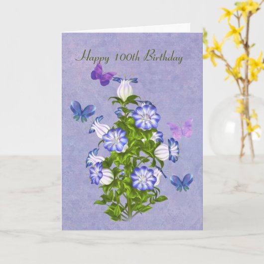 Geburtstag, 100. Blume Karte (Gelbe Blume)