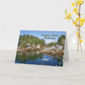 Geburtstag, 100., Mountain Lake, Swan Card Karte (Gelbe Blume)