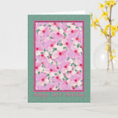 Geburtstag, 101., rosa Hibiskus-Blumen-Karte Karte (Gelbe Blume)