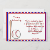 Geburtstag, 10. Baseball Einladung (Vorderseite)