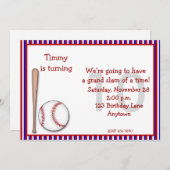 Geburtstag, 10. Baseball Einladung (Vorne/Hinten)