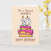 Geburtstag, 10. Geburtstag, 10. Geburtstag auf Swe Karte (Gelbe Blume)