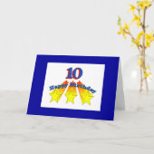 Geburtstag, 10 Jahre alte Christliche Karte (Gelbe Blume)