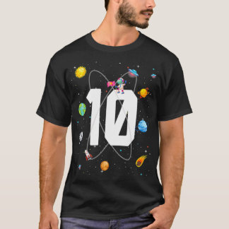 Geburtstag 10 Weltraum 10. Geburtstag 10 Jahre alt T-Shirt