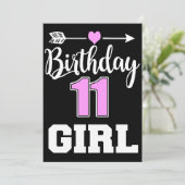 Geburtstag, 11. Geburtstag, T - Shirt Ankündigung (Stehend Vorderseite)